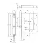 LIPS 2134 Kastslot Bruynzeel SL57 DM55 Verzinkt Din LS/RS (Incl. Sluitplaat) - Afbeelding 2