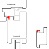 DEVENTER Kaderprofiel Schuifpui S5165 Detailtekening