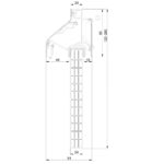 DucoLine 23ZR Kalfplaatsing 120-260mm Ral9010 Ventilatierooster - Afbeelding 3