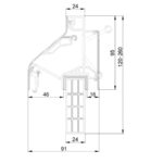 DucoLine 23ZR Kalfplaatsing 120-260mm Ral9010 Ventilatierooster - Afbeelding 2