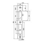 NEMEF Sluitplaat Verlengde Lip Rechthoekig RVS VP4000/17 Din LS - Afbeelding 2
