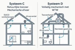 Ventilatiesystemen Vergelijking Infographic