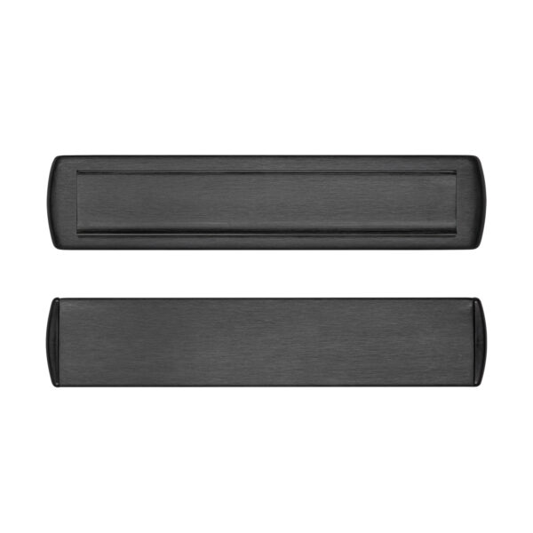 AXA Briefplaat Curve Plus met tochtklep en schacht Zwart